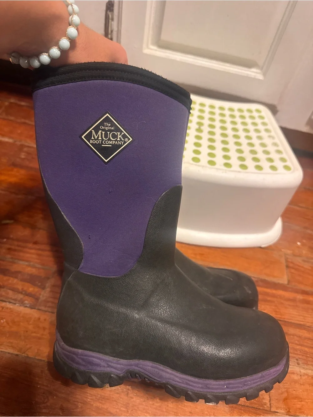 Muck Boot Company Kids' Purple and Black Waterproof Boots girls size 1